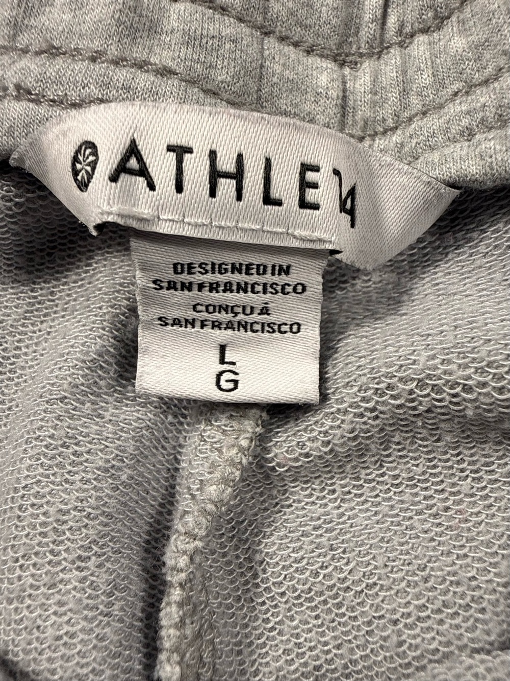 Large Athleta Women’s Gray Drawstring Jogger Sweatpants Cotton Travel Lounge - Picture 5 of 11